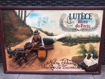 LUTECE RECLAMEBORD / BIERRECLAME beschikbaar voor biedingen