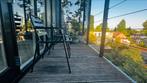 Zwart metalen balkonstoelen + tafel & kussens, Tuin en Terras, Ophalen, Gebruikt, Metaal