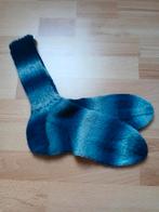 Gebreide sokken van sokkenwol. 75% wol.  Maat 47/48, Verzenden, Nieuw, Blauw