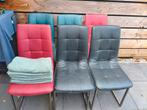 MOET WEG 6 eetkamerstoelen, functioneel, met hoes, Overige materialen, Gebruikt, Overige kleuren, Ophalen of Verzenden