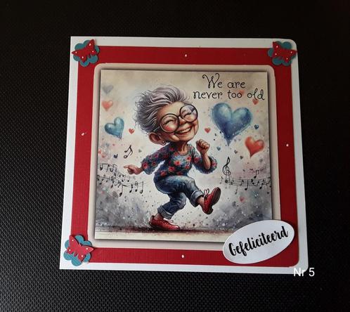 Zelfgemaakte kaart .Gefeliciteerd, Hobby en Vrije tijd, Kaarten | Zelfgemaakt, Nieuw, Overige thema's, Ophalen of Verzenden