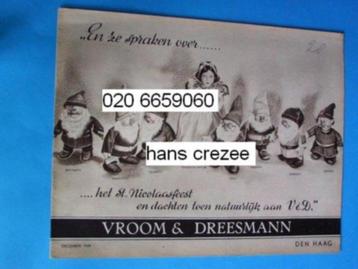 zoek oud folder Vroom en Dreesmann V&D 1938 1939 Sneeuwwitje beschikbaar voor biedingen