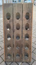 Eikenhouten Pupitre champagne wijnrek dubbel 30 kerst, Ophalen