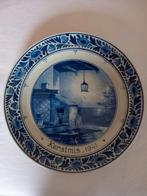 De porceleyne fles delfts wandbord kerst 1941 huis met haard, Ophalen of Verzenden