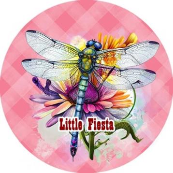 LF4042 icing frosting libelle 17cm eetbare taart plaat print beschikbaar voor biedingen