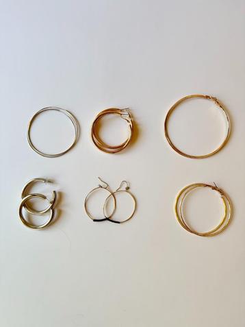 Lot van 6 oorringen beschikbaar voor biedingen