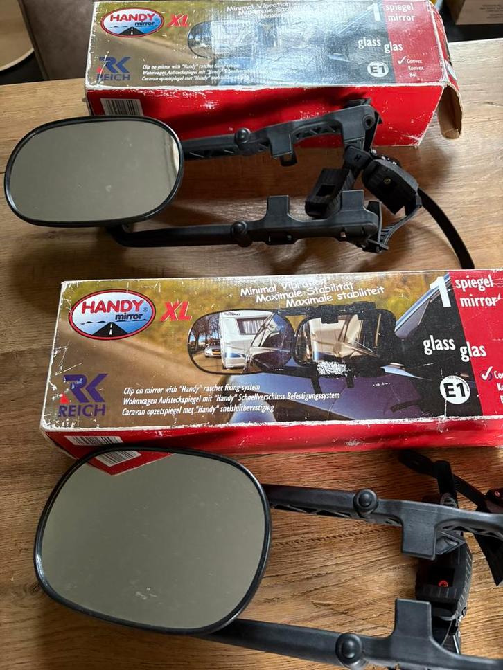 Handy mirror XL / carvanspiegels opzetspiegels 2 stuks, Auto-onderdelen, Spiegels, Universele onderdelen, Gebruikt, Ophalen of Verzenden