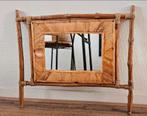 Vintage rotan spiegel, Huis en Inrichting, Woonaccessoires | Spiegels, Ophalen of Verzenden, Rechthoekig, 50 tot 75 cm, Minder dan 100 cm