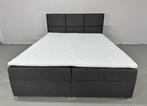 Nieuwe Grijze Boxspring met opbergruimte 140x200 cm, Huis en Inrichting, Slaapkamer | Bedden, Verstelbaar, 200 cm, Nieuw, Tweepersoons