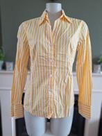 Van Laack geel witte gestreepte blouse M 38 Gratis Verzenden, Kleding | Dames, Maat 38/40 (M), Verzenden, Van Laack, Geel