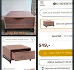 Buitenkansje! Hoektafel, salontafel Goossens– nieuwstaat!, Huis en Inrichting, Ophalen, 50 tot 100 cm, Zo goed als nieuw, Minder dan 50 cm