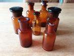 Hele leuke set van 7 apotheker s flesjes met stolpjes, Antiek en Kunst, Ophalen of Verzenden