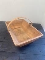 Franse Plukbak - Houten Mand met Handvat - Antiek Decoratie, Ophalen of Verzenden