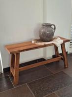 Teakhouten bankje / sidetable., Huis en Inrichting, Ophalen, 50 tot 100 cm, Teakhout, Zo goed als nieuw