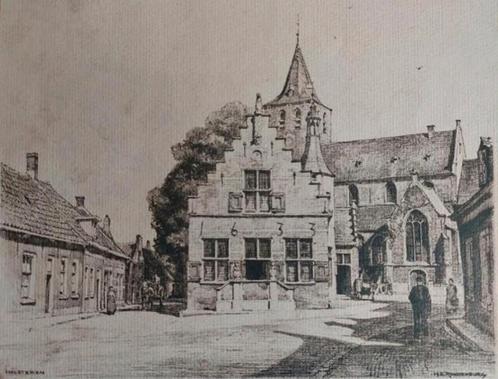 Halsteren ... H.E. Roodenburg., Antiek en Kunst, Kunst | Etsen en Gravures, Ophalen of Verzenden