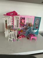 Vintage Barbie Poppenhuis met Pop en Accessoires, Ophalen of Verzenden, Gebruikt, Poppenhuis