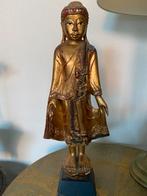 Houten beeld monnik Boeddha Z.O Azië Thailand, Ophalen of Verzenden