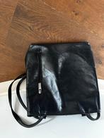 Vezzosi schoudertas, zwart leer, Sieraden, Tassen en Uiterlijk, Tassen | Schoudertassen, Ophalen, Zo goed als nieuw, Zwart, Leer