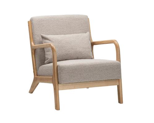 by fonQ Wise Fauteuil - Eiken - Beige | Van €299, nu, Huis en Inrichting, Fauteuils, Nieuw, Ophalen of Verzenden