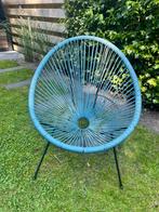 Twee blauwe buiten draadstoelen, Tuin en Terras, Ophalen, Zo goed als nieuw