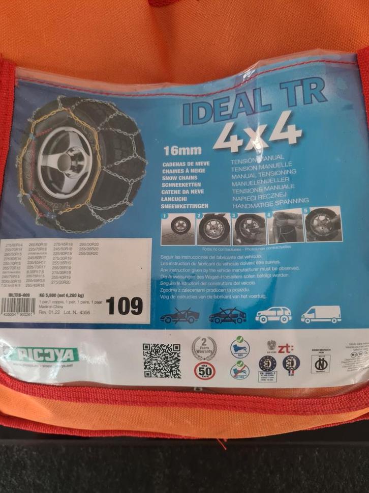 Ideal TR 4x4 Sneeuwkettingen 16mm - Nieuw!, Auto diversen, Sneeuwkettingen, Nieuw, Ophalen of Verzenden