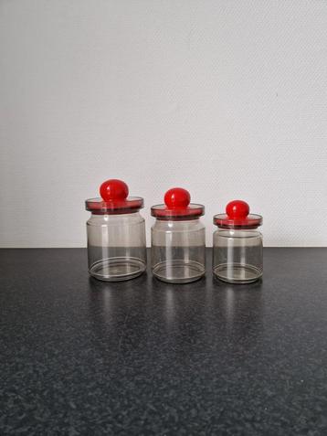 Set van 3 vintage opberg potten stoppino stijl design beschikbaar voor biedingen