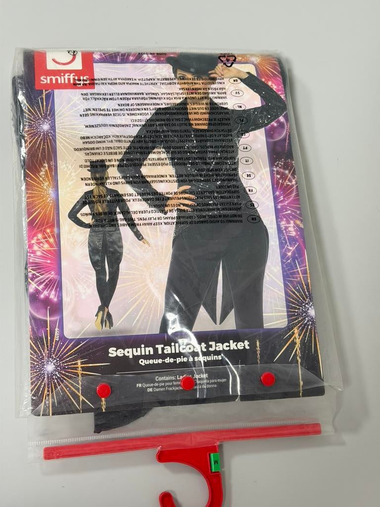 Dames Pailletten Slipjas Carnaval Showtime M jas jack NIEUW, Maat 38/40 (M), Carnaval, Nieuw, Ophalen of Verzenden