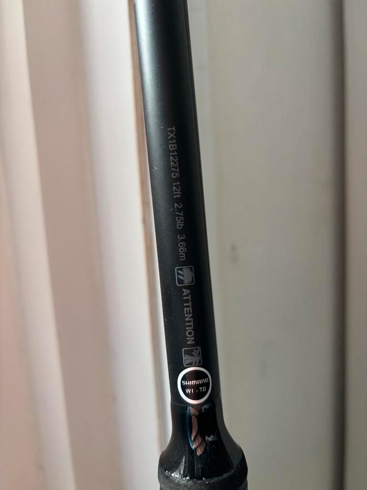 3 stuks Shimano TX1 Karper Hengel 12ft 2.75LB, Watersport en Boten, Hengelsport | Karpervissen, Zo goed als nieuw, Werphengel