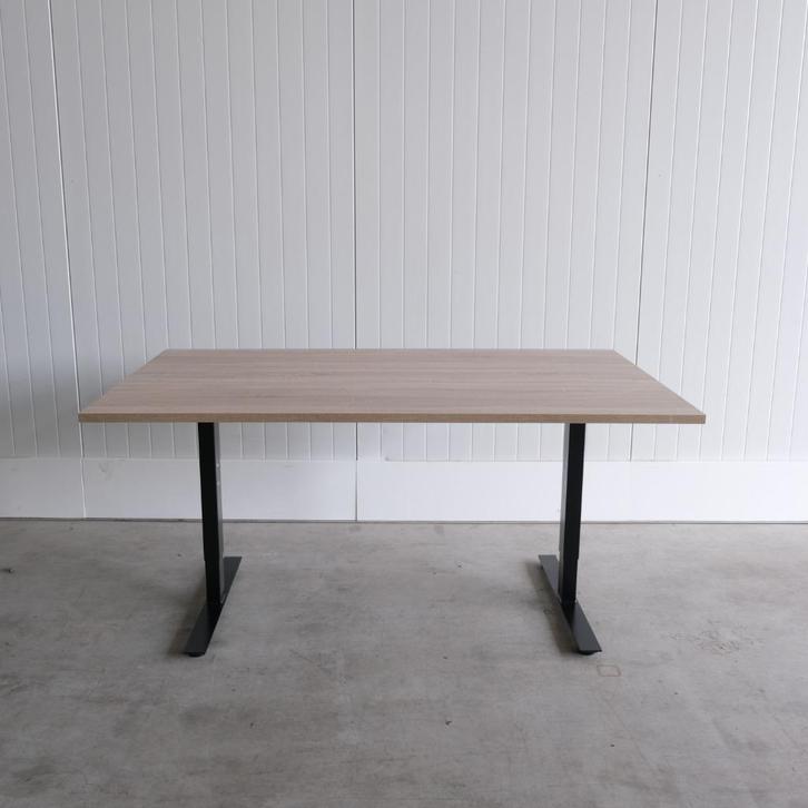 Restpartij - Vergadertafel - 160x100cm - Midden eiken blad, Huis en Inrichting, Bureaus, Zo goed als nieuw, Bureau, In hoogte verstelbaar