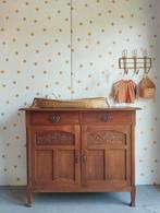 Vintage dressoir / Art Deco / massief eikenhout, 100 tot 150 cm, Eikenhout, Ophalen of Verzenden, Zo goed als nieuw
