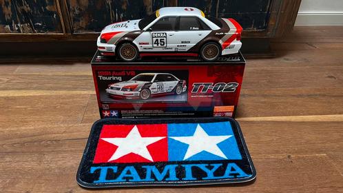 Tamiya tt-02 1991 audi v8 touring compleet, Hobby en Vrije tijd, Modelbouw | Radiografisch | Auto's, Zo goed als nieuw, Auto onroad