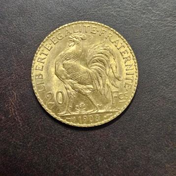 Gouden 20 francs  1908 beschikbaar voor biedingen
