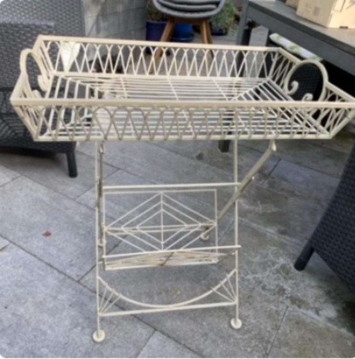 Smeedijzeren Bijzettafel - Lectuurtafel, Huis en Inrichting, Woonaccessoires | Krantenbakken en Lectuurbakken, Gebruikt, Ophalen