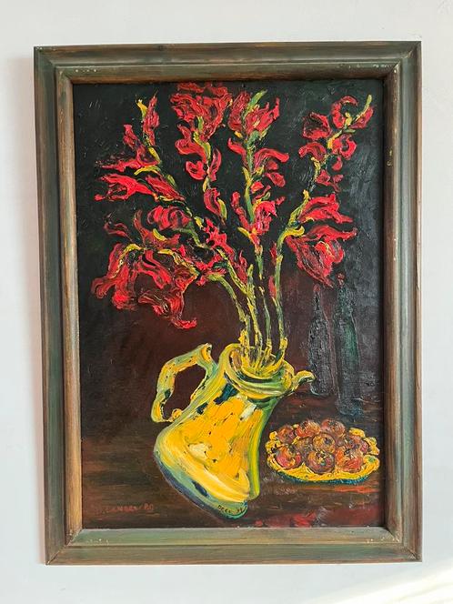 Prachtig stilleven schilderij olieverf op hout., Antiek en Kunst, Kunst | Schilderijen | Klassiek, Ophalen of Verzenden