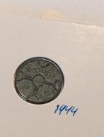 1 cent 1944 zink oorlogsmunt Wilhelmina Prachtig, Ophalen of Verzenden, Koningin Wilhelmina, 1 cent, Losse munt