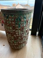 PTMD grote vaas plantenbak  in turquoise kleur hoog 65, Tuin en Terras, Steen, Verzenden, Rond, Zo goed als nieuw