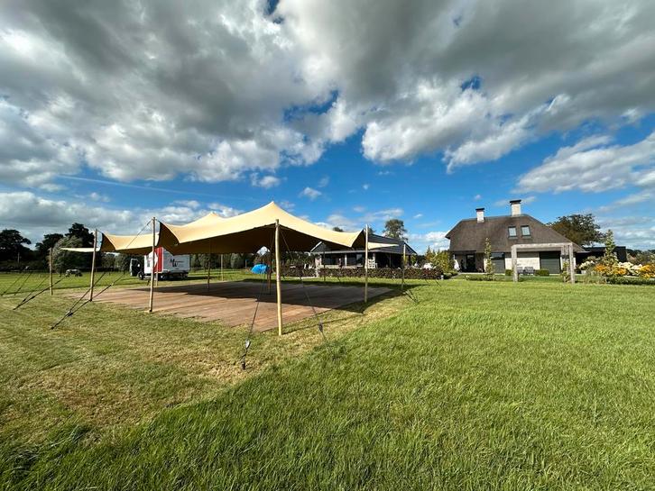 Stretchtent 10 x 15m Te Koop, Tuin en Terras, Partytenten, Zo goed als nieuw, Overige typen, 2 meter of meer, 8 meter of meer