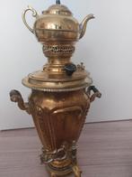 Antieke Samowar met Theepot - Koper, Antiek en Kunst, Antiek | Koper en Brons, Ophalen of Verzenden, Koper