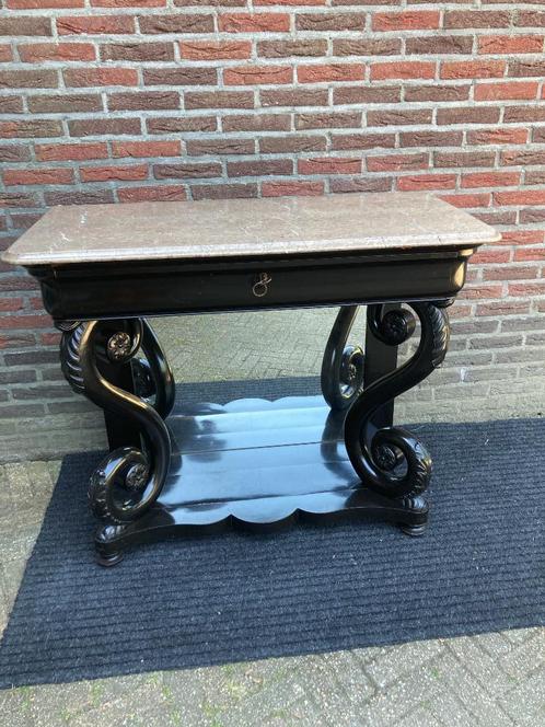 antiek Biedermeier wandtafel, Antiek en Kunst, Antiek | Meubels | Stoelen en Banken, Ophalen
