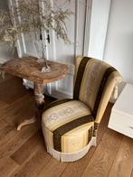 Vintage boudoir fauteuil opbergruimte, goud/bruin bloem, Ophalen