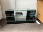 Glazen Televisiemeubel, Ophalen, Gebruikt, 100 tot 150 cm, Glas