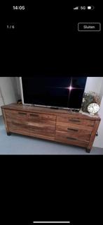Luxe vol houten industrieel pure wood dressoir, 25 tot 50 cm, Ophalen