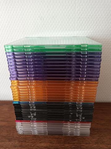 34 CD-hoesjes Jewelcase - Slimcase met gekleurde laden