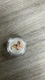 1 lunar munt Year of the Dog. Met gekleurde hond., Ophalen, Zilver