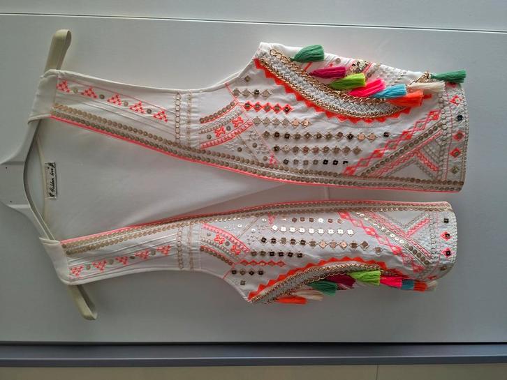 Gilet Ibiza/boho stijl, Kleding | Dames, Bodywarmers, Zo goed als nieuw, Maat 38/40 (M), Zwart, Ophalen of Verzenden