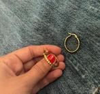 Anna & Nina gold-plated oorbellen, creolen, 25 mm, Sieraden, Tassen en Uiterlijk, Oorbellen, Overige materialen, Hangers, Nieuw