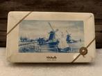 Vintage blik Verkade Holland - blauw/crème - brocante, Verzenden, Gebruikt, Koek(jes), Verkade