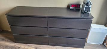 2x zwarte IKEA malmkasten