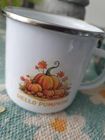 Hello Pumpkin emaille mok 360ml, Huis en Inrichting, Keuken | Servies, Overige materialen, Nieuw, Ophalen of Verzenden, Overige stijlen