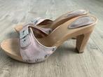Hoge roze suède lederen kleppers Scholl mt 40, Kleding | Dames, Schoenen, Scholl, Zo goed als nieuw, Roze, Sandalen of Muiltjes